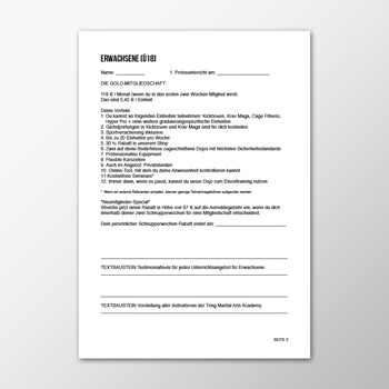 Angebotsübersicht Mitgliedschaft für Erwachsene über 18