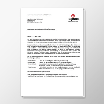 Assistentenausbildung - Brief