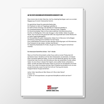 Auf die erste Begegnung mit Interessenten vorbereitet sein