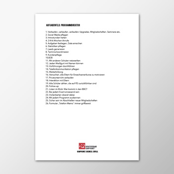 Aufgaben - Programmdirektor