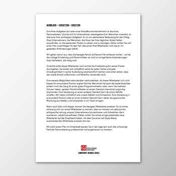 Ausbilden Versetzen Ersetzen