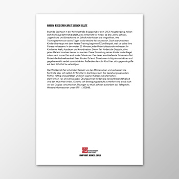 Beispieltext - Warum jedes Kind Karate lernen sollte