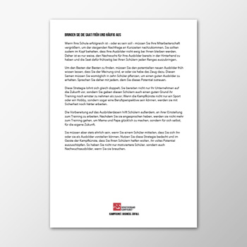 Bringen Sie die Saat früh und häufig aus