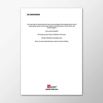 Das Lehrerbekenntnis