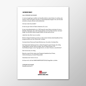 E-Mail - 100 Prozent Einsatz