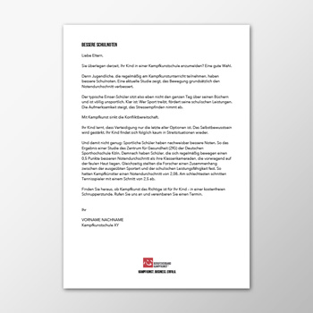 E-Mail - Bessere Schulnoten