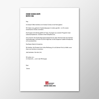 E-Mail - Geheime Facebook-Gruppe
