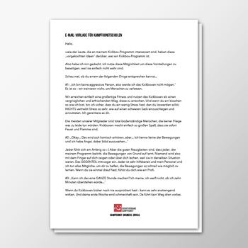 E-Mail - Kickbox-Programm