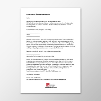 E-Mail - Kickbox-Techniken