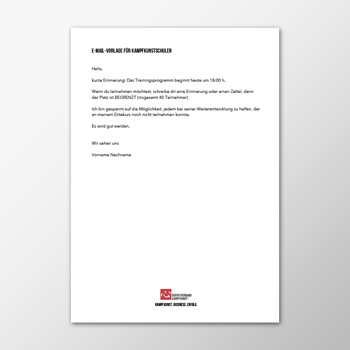 E-Mail - Kurze Erinnerung