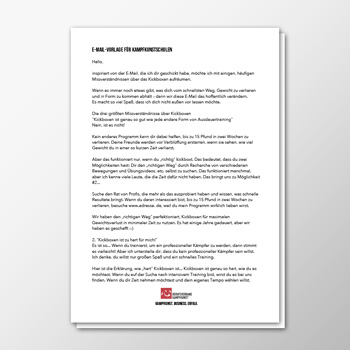 E-Mail - Missverständnisse Kickboxen