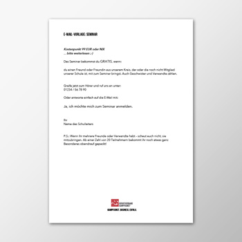 E-Mail - Musterschreiben - Seminar