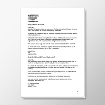 E-Mail-Mustertexte - Elterngespräche - 2-4-6-Anrufe - Graduierungsevent