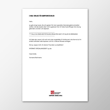 E-Mail - Spezialangebot