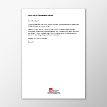 E-Mail - Vielen Dank für dein Interesse