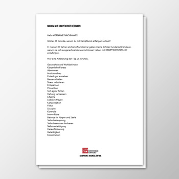 E Mail Warum mit Kampfkunst anfangen