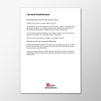 E-Mail - Zwei Schritte diesen inneren Frieden wachsen zu lassen