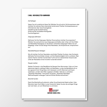 E-Mail - und Newsletter-Kampagnen