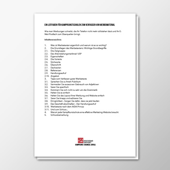 Ein Leitfaden für Kampfkunstschulen zum Verfassen von Werbematerial