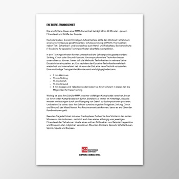 Eine Beispieltrainingseinheit