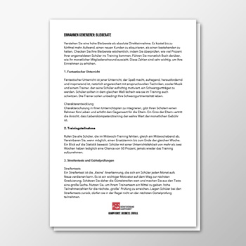 Einnahmen generieren - Bleiberate