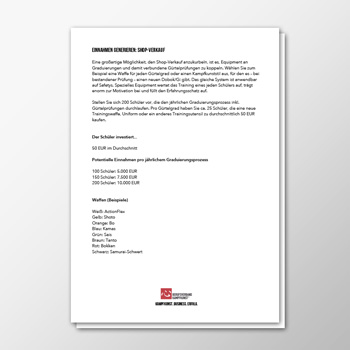 Einnahmen generieren - Shop-Verkauf