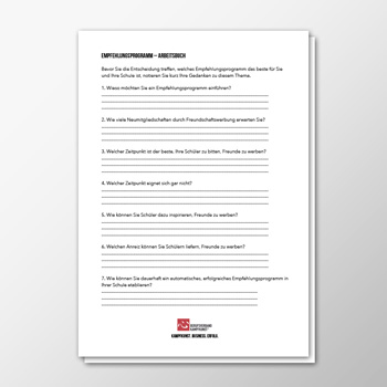 Empfehlungsprogramm – Arbeitsbuch