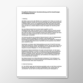 Europäische Datenschutz-Grundverordnung und ihre Auswirkungen