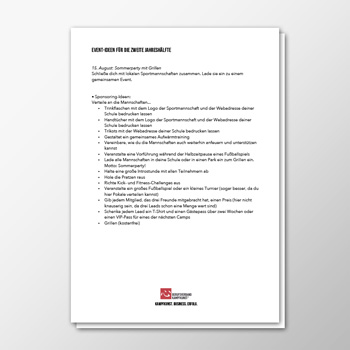 Event-Ideen für die zweite Jahreshälfte