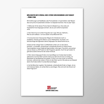 Externe Schülergewinnung leicht gemacht – Promo-Stand