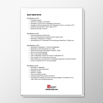 Familien-Infotag - Ablaufplan