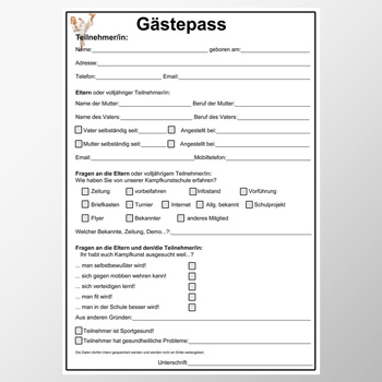 Gästeblatt - Kickpoint