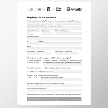 Gästeblatt - KwonRo