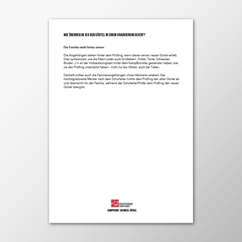 Gürtelprüfung - Wie überreiche ich den Gürtel in einem Graduierungsevent