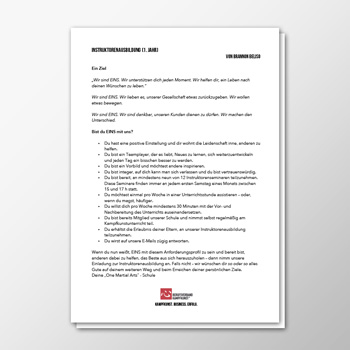 Instruktorenausbildung (1. Jahr) - Brannon Beliso