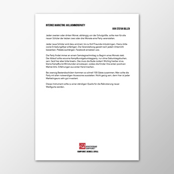 Internes Marketing - Willkommensparty - Stefan Billen