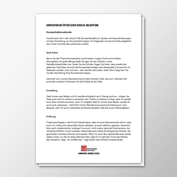 Kooperation mit öffentlichen Schulen - Ablaufpläne