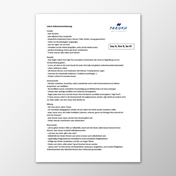 Lehrer-Rahmenvereinbarung