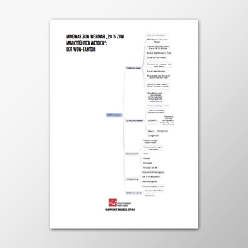 Mindmap Webinar 2015 - Zum Marktführer werden - Der Wow-Faktor