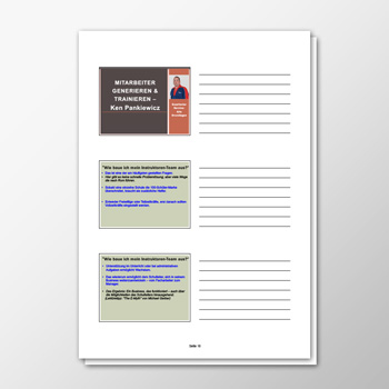 Mitarbeiter generieren und trainieren