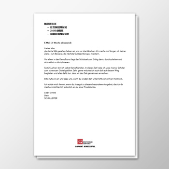 Mustertexte - Elterngespräche 2-4-6 Anrufe - Graduierungsevent