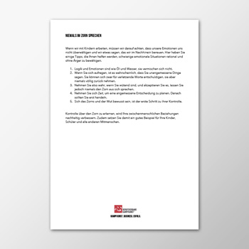 Niemals im Zorn Sprechen