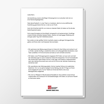 Preiserhöhung - Muster-Brief Winterstein