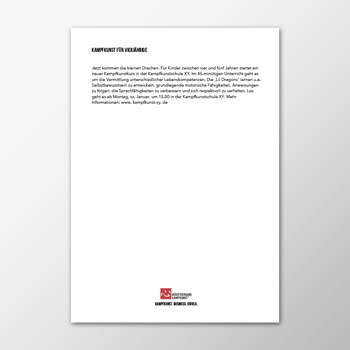 Pressemitteilung - Kampfkunst für Vierjährige