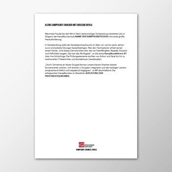 Pressemitteilung - Kleine Kampfkunst-Drachen mit großem Erfolg