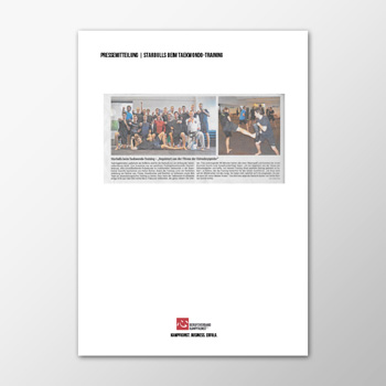 Pressemitteilung - Starbulls beim Teakwondo-Training