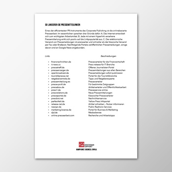 Pressemitteilungen lancieren