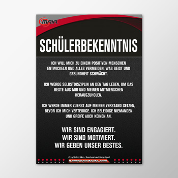 Schülerbekenntnis (DIN A1)