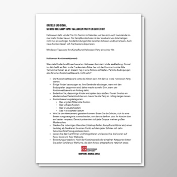 Veranstaltung - So wird die Kampfkunst-Halloween-Party ein echter Hit