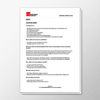 Veranstaltung – Schulinterne Seminare